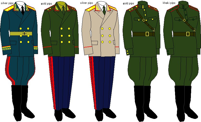 ソ連軍 MVD, KGBの制服、階級章、兵科色 １９５９年式 Soviet KGB MVD